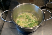 Spring onions and garlic